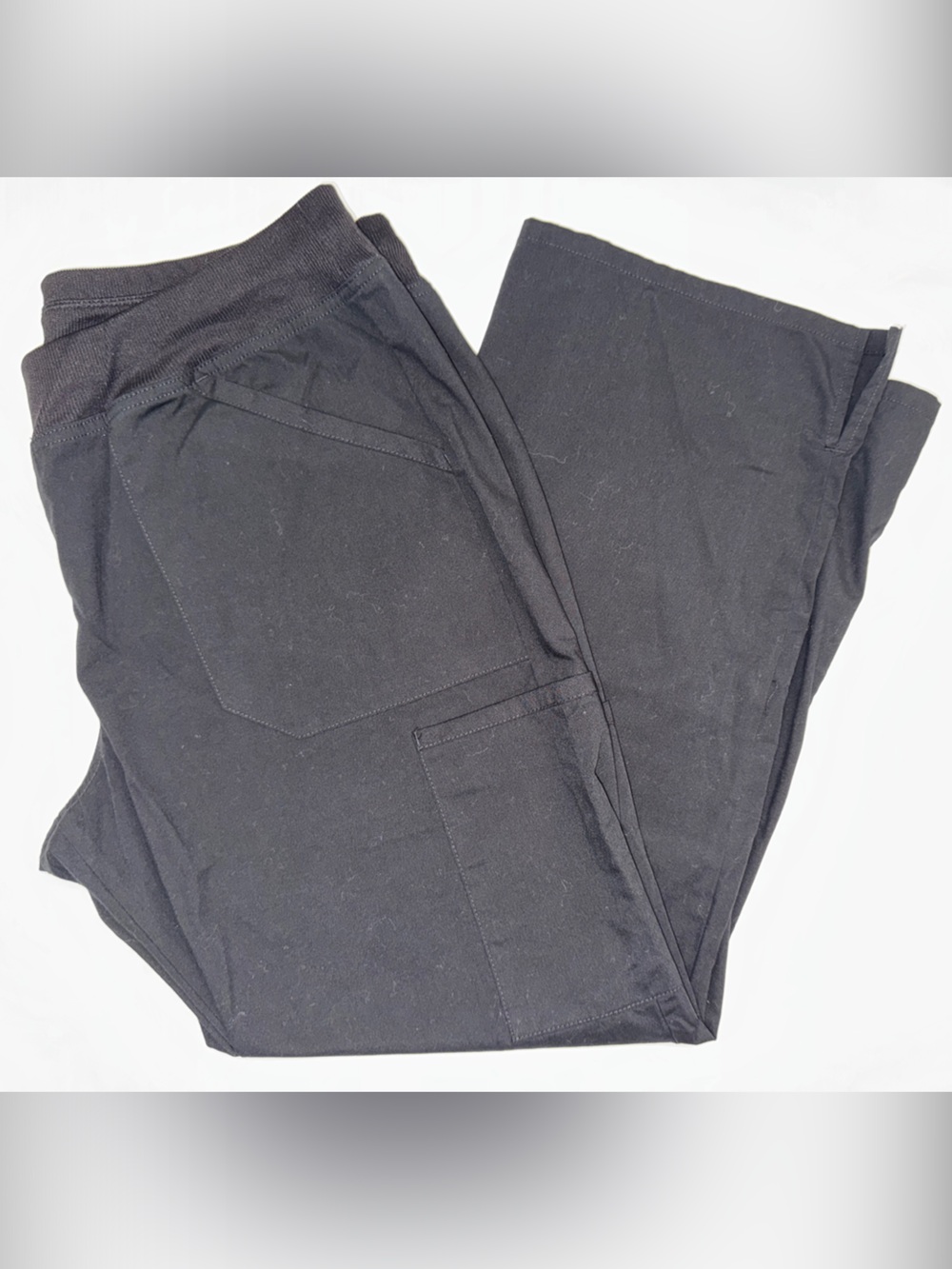 Cherokee Women’s Workwear Black Scrub Bottoms with Front Pockets - Large